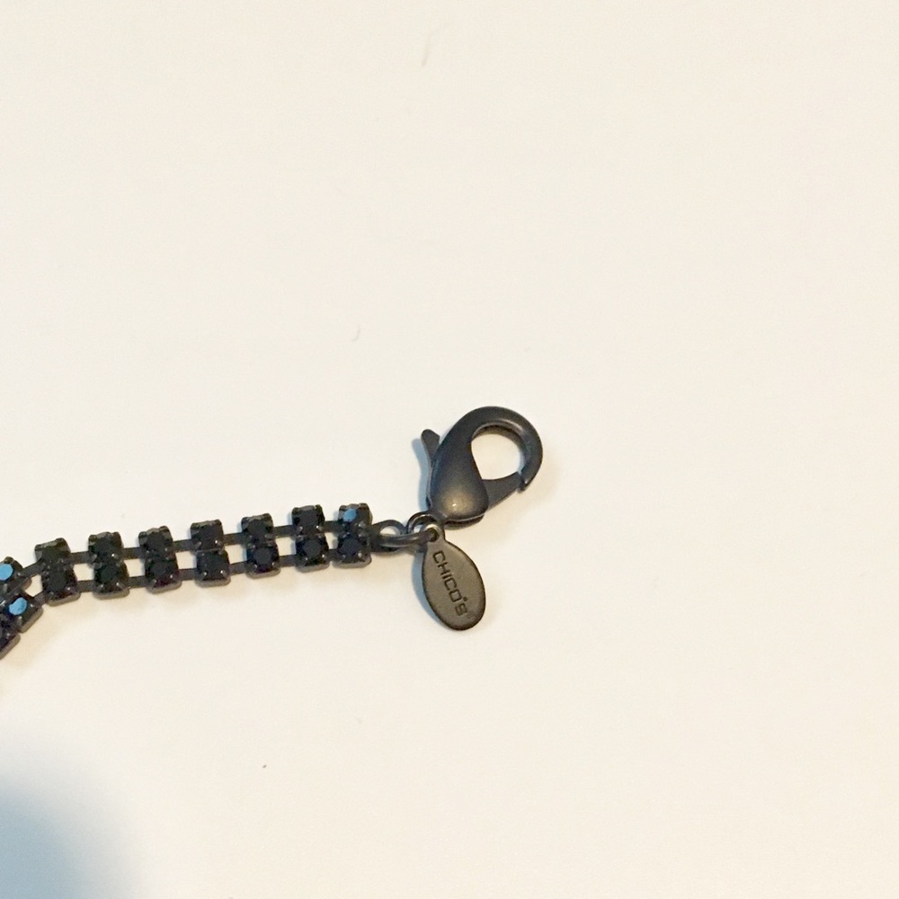 SALE‼️ Chico’s Black/Dark Gray Rhinestone Necklace - Picture 5 of 5